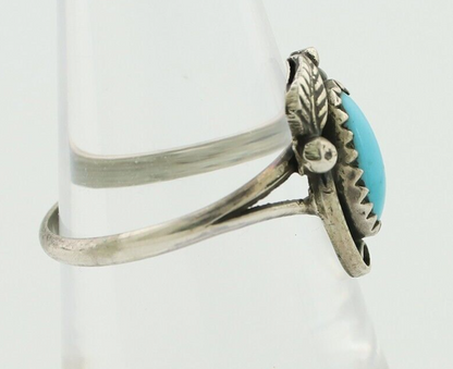 Navajo Handmade Ring 925 Silver Sleeping Beauty Artist Signed SC C80s