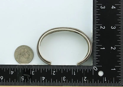 Navajo Cuff Bracelet 925 Sterling Silver Vintage Handmade Native Artist