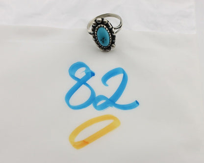 Navajo Ring 925 Silver Turquoise Artist Signed SkyStone Creations C.80's