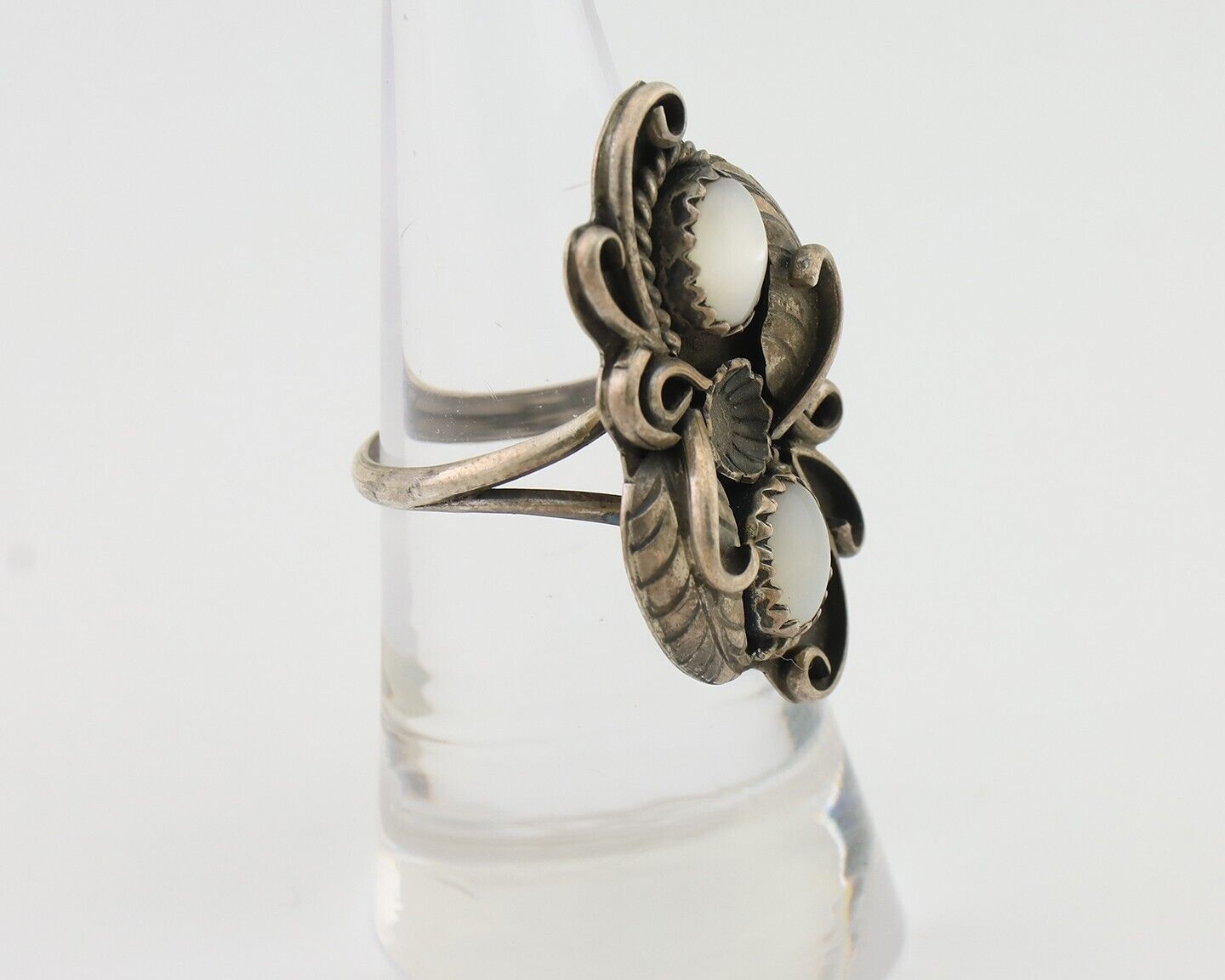 Vintage Handmade Navajo Ring Turquoise 925 Silver Size 7.25 C.80's