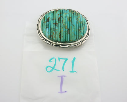 Navajo Belt Buckle 925 Silver Sterling Silver Signed Pete Sierra 2.65 x 3.15 in