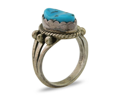 Navajo Handmade Ring 925 Silver Sleeping Beauty Artist C.80's