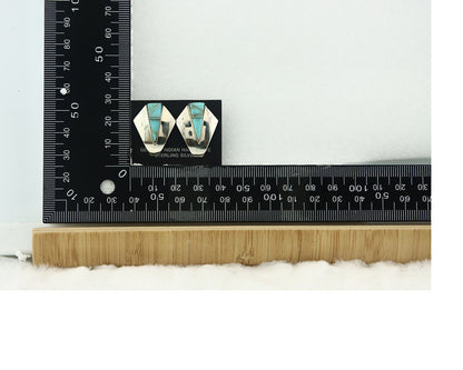 Navajo Earrings Sterling Silver Turquoise Vintage Dangle Handmade C.80's