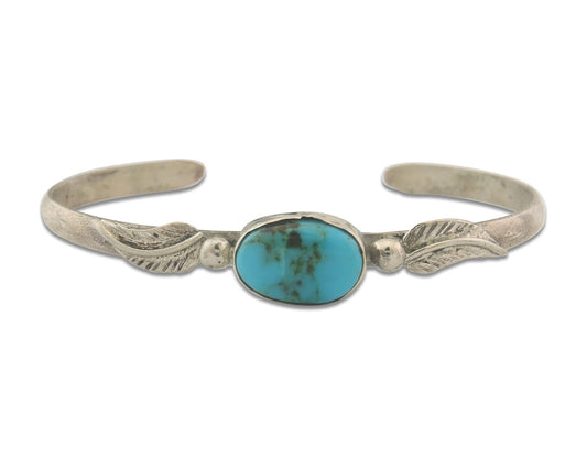 Vintage Navajo Bracelet 925 Silver Turquoise Traditional Handmade Authentic