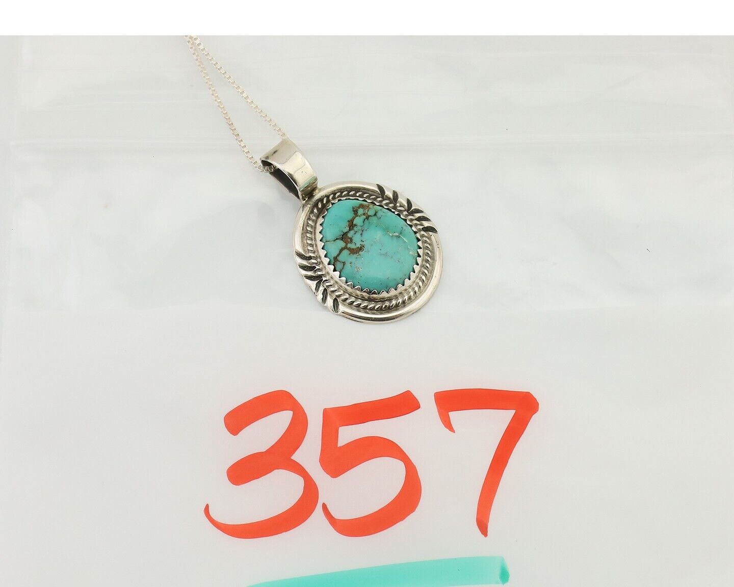 Navajo Necklace 925 Silver Natural Blue Turquoise Signed Anna Begay C.90's