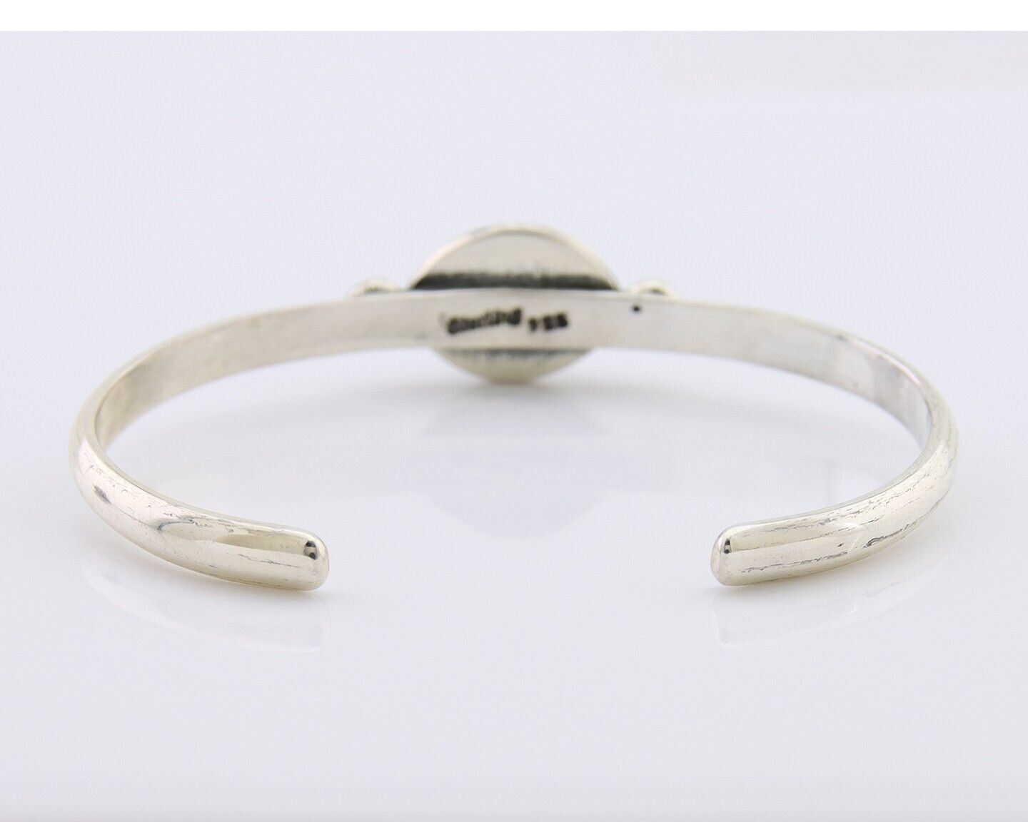 Navajo Bracelet 925 Silver Natural Turquoise Native American Artist C.80's