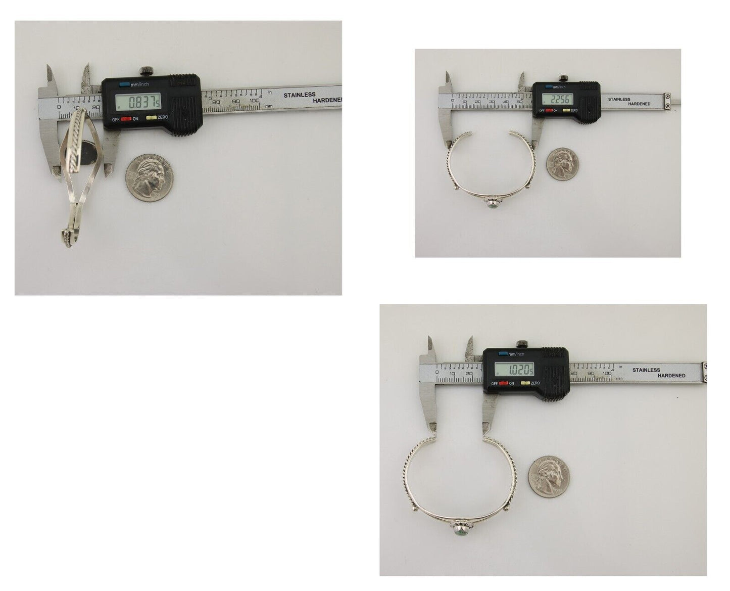 Navajo Bracelet 925 Silver Blue Turquoise Artist Signed Gecko C.80's