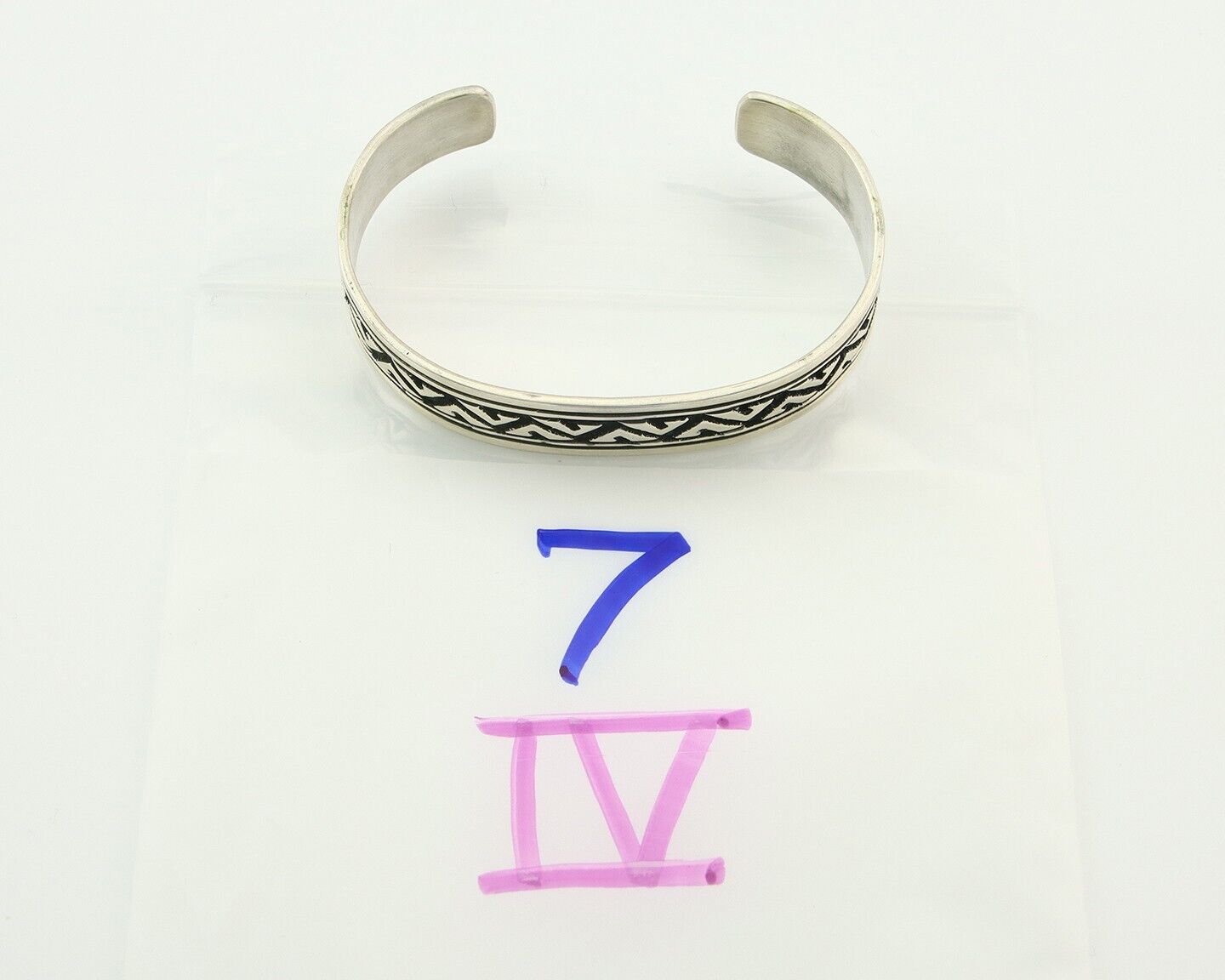 Mens's Navajo Bracelet 925 Silver Artist Signed Thomas Singer Cuff Made 1980's