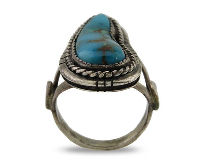 Navajo Handmade Ring 925 Silver Turquoise Native American Artist C.80's