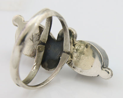 Navajo Ring 925 Silver Kingman Turquoise Native American Artist C.80's