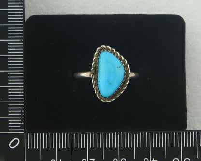 Vintage Navajo Ring 925 Sterling Authentic Santa Rita Turquoise Size 9.0