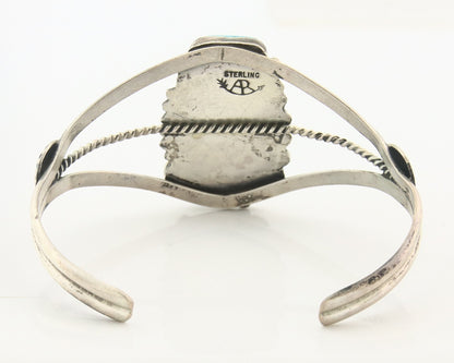 Vintage Navajo Bracelet 925 Silver Gemstone Signed Raymond Armstrong