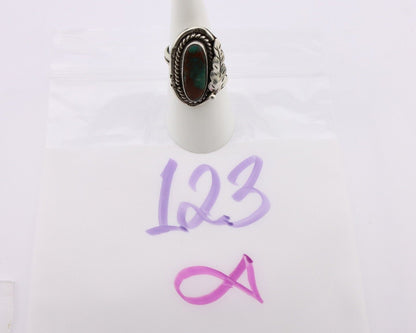 Navajo Handmade Ring 925 Silver Turquoise Native American Artist Signed J C.80's