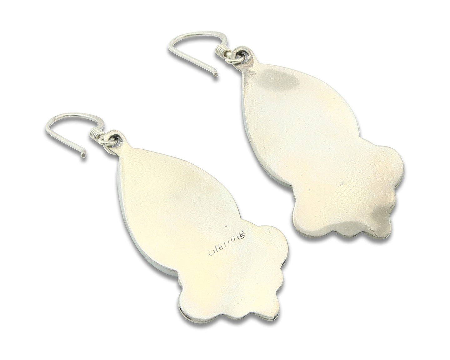 Navajo Earrings Sterling Silver Natural Turquoise Vintage Authentic