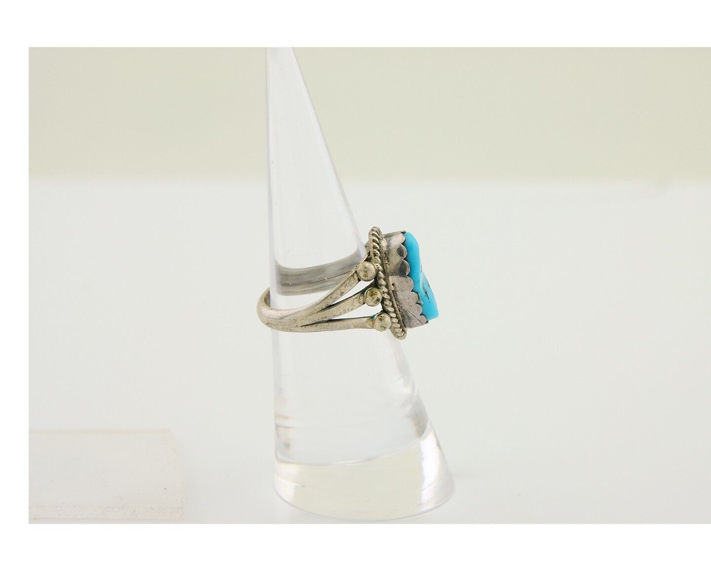 Navajo Handmade Ring 925 Silver Sleeping Beauty Artist C.80's