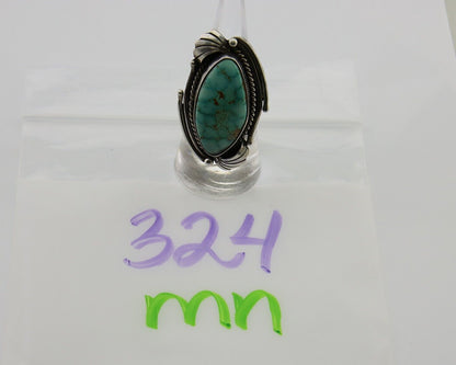 Navajo Ring 925 Silver Turquoise Artist Signed MC C.80's
