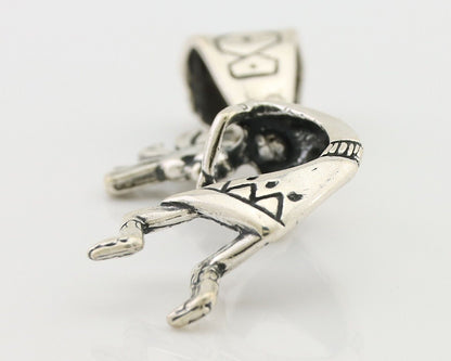 Navajo Kokopelli Pendant 925 Sterling Silver Native Artist Masha C.80's