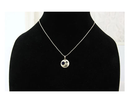 Navajo Necklace Sterling Silver Authentic Lapis Vintage Native Artist