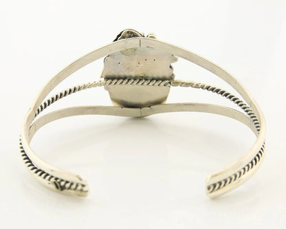 Navajo Cuff Bracelet Sterling Silver Green Turquoise Vintage