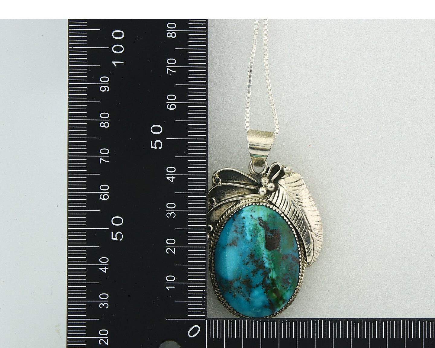 Navajo Sterling Silver Necklace Turquoise Authentic Vintage Signed WL