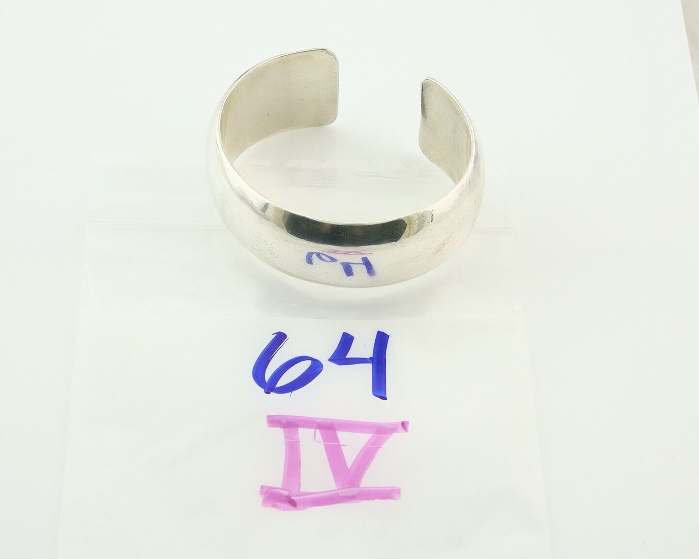 Navajo Bracelet 925 Silver Handmade Cuff 23.5 mm Wide C.80's