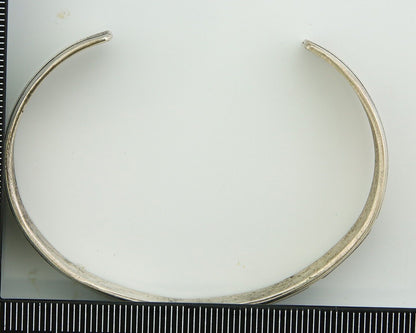 Navajo Bracelet 925 Silver Handmade Cuff Artist Signed TJB C.80's
