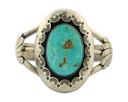 Vintage Navajo Bracelet 925 Silver Turquoise Traditional Handmade Authentic Sign