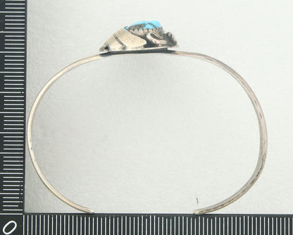 Vintage Navajo Bracelet 925 Silver Handmade Authentic Gemstone Signed SC