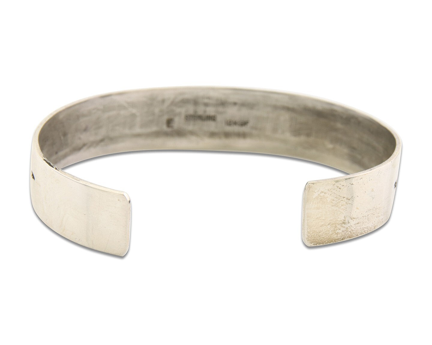 Navajo Bracelet 925 Silver & 12K Gold Cuff Artist Signed Randall Endito C.80's