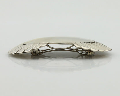 Women's Navajo Hair Clip Hand Stamped 925 Silver Artist Signed C Montoya C.80's