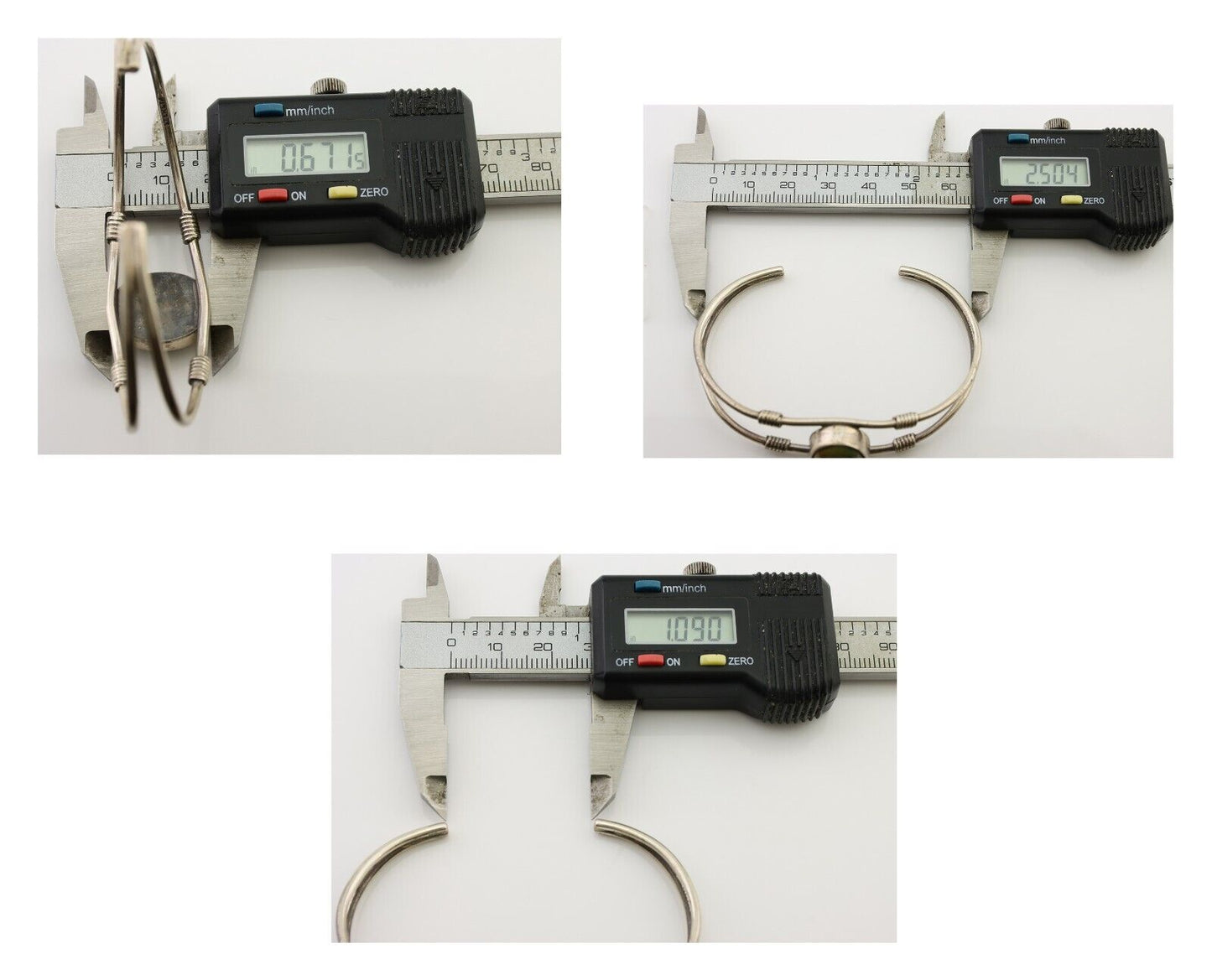 Navajo Bracelet 925 Silver Natural Green Turquoise Native American C.80's