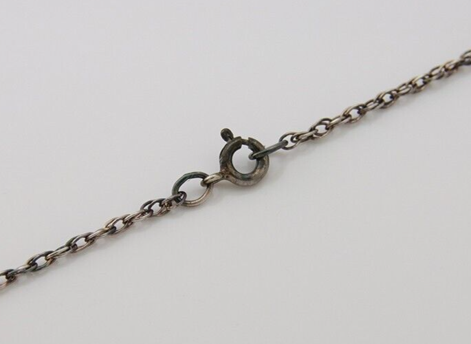 Navajo Necklace 925 Silver Natural Turquoise Native American Artist C.80's