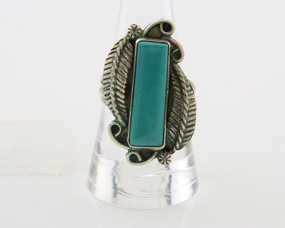 Navajo Handmade Ring 925 Silver Natural Turquoise Native Artist C.80's