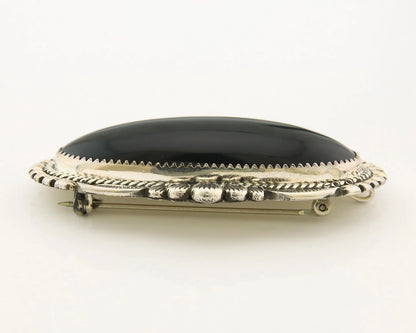 Navajo Pin Pendant Sterling Silver Handmade Vintage Turquoise Signed B