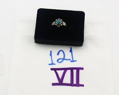 Vintage Navajo Ring 925 Sterling Silver Traditional Authentic Turquoise