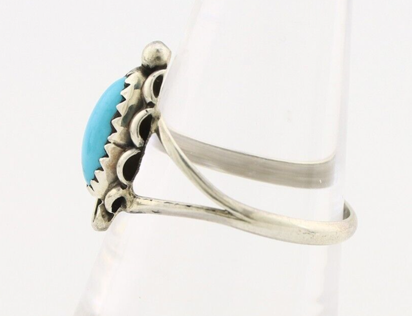 Navajo Ring 925 Silver Turquoise Artist Signed SkyStone Creations C.80's