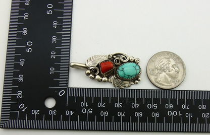 Navajo Necklace 925 Silver Spiderweb Turquoise Artist Signed Justin Morris C80s