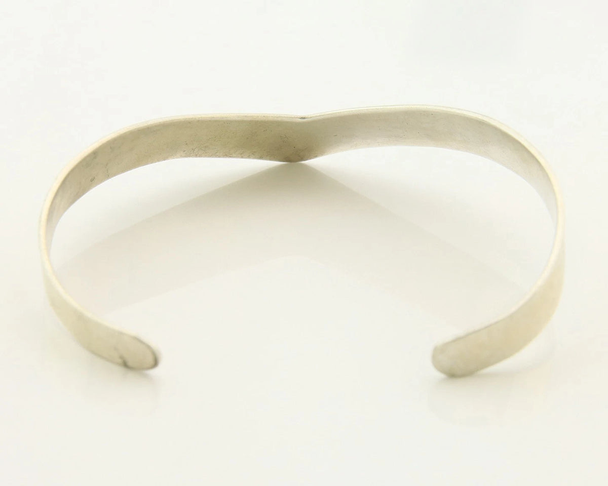 Navajo Cuff Bracelet 925 Sterling Silver Vintage Handmade Signed Thunderbird