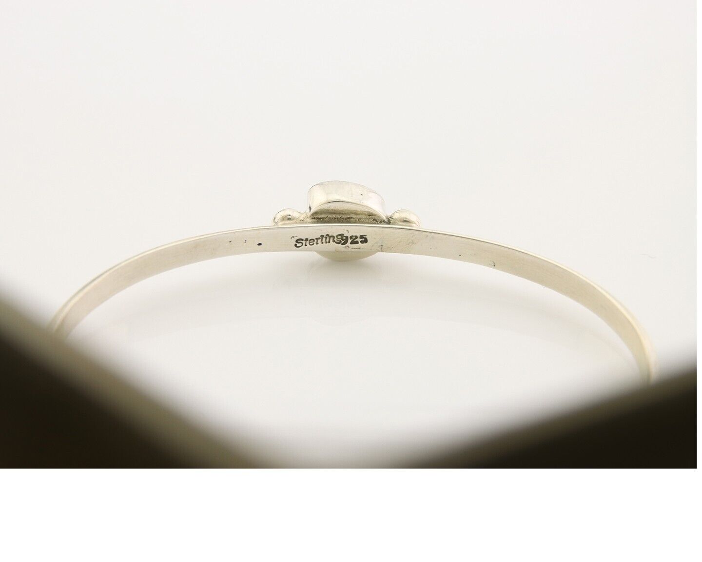 Navajo Bracelet .925 Silver Natural Red Coral Cuff Native American Artist C.80's