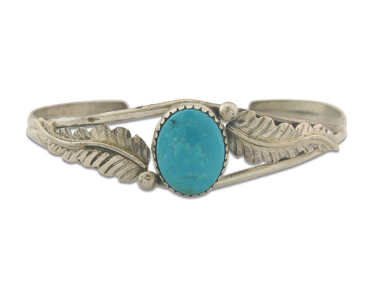 Vintage Navajo Bracelet 925 Silver Turquoise Traditional Handmade Authentic