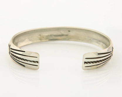 Navajo Cuff Bracelet Sterling Silver Authentic Turquoise Signed Stanley Bain