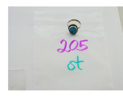 Navajo Ring 925 Sterling Silver Turquoise Native American Artist C.80's