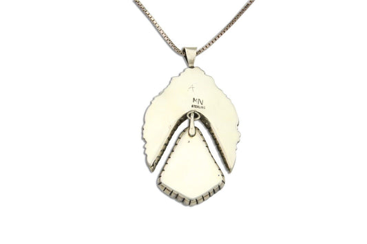 Navajo Necklace 925 Silver Royston Turquoise Artist Signed MN C.80's