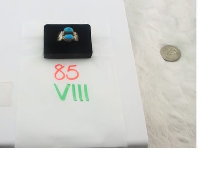 Men Navajo Ring Sterling Silver Authentic Vintage Turquoise Size 11.0