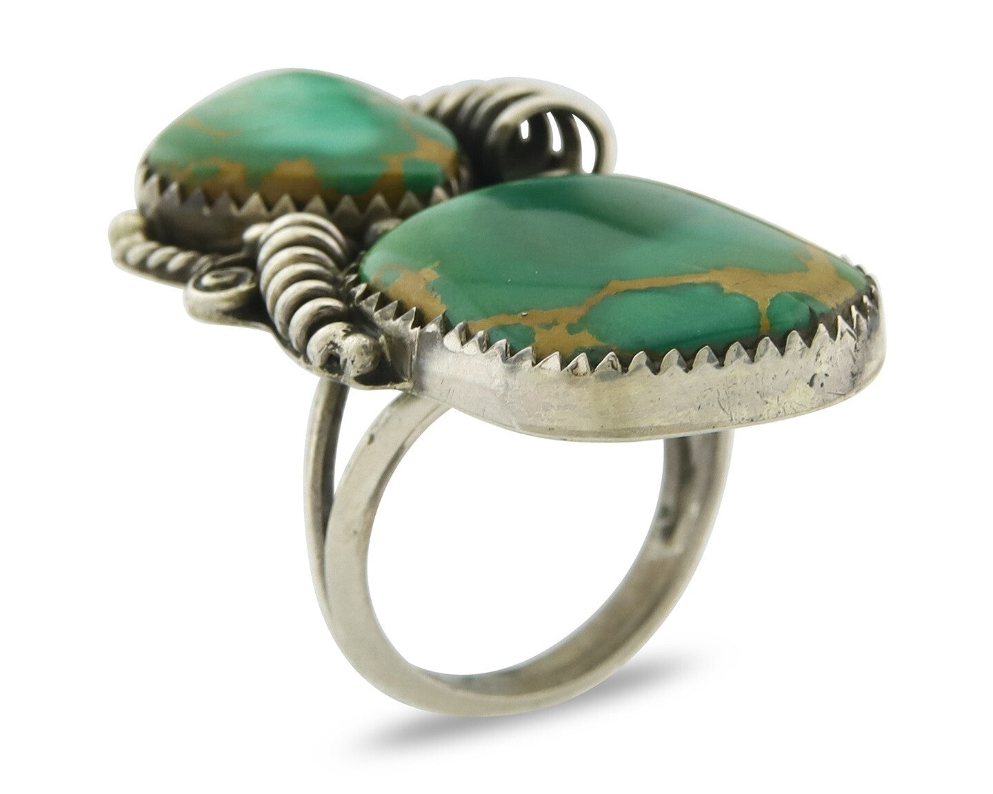 Vintage Navajo Ring 925 Sterling Silver Authentic Royston Turquoise Size 6.5