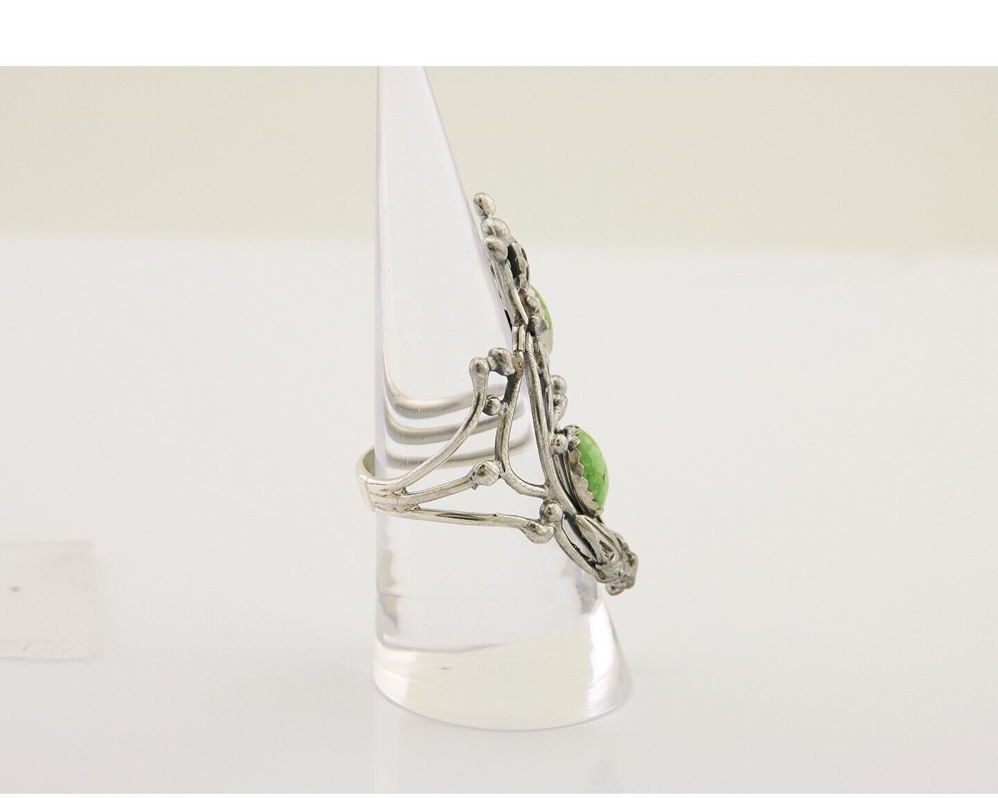 Navajo Ring 925 Silver Natural Denim Lapis Artist Signed Prairie Fire C.80's