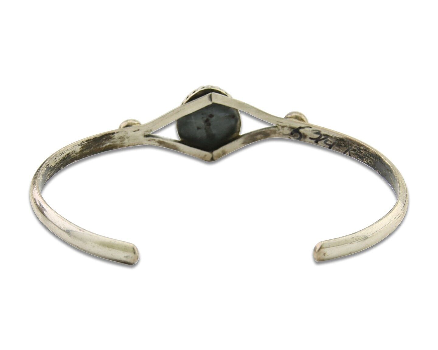 Navajo Cuff Bracelet 925 Silver Turquoise Native American Artist Handmade C.80's