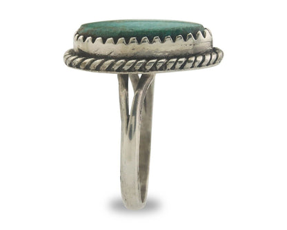 Navajo Ring 925 Sterling Natural Turquoise Native Artist C.80's Size 6.0