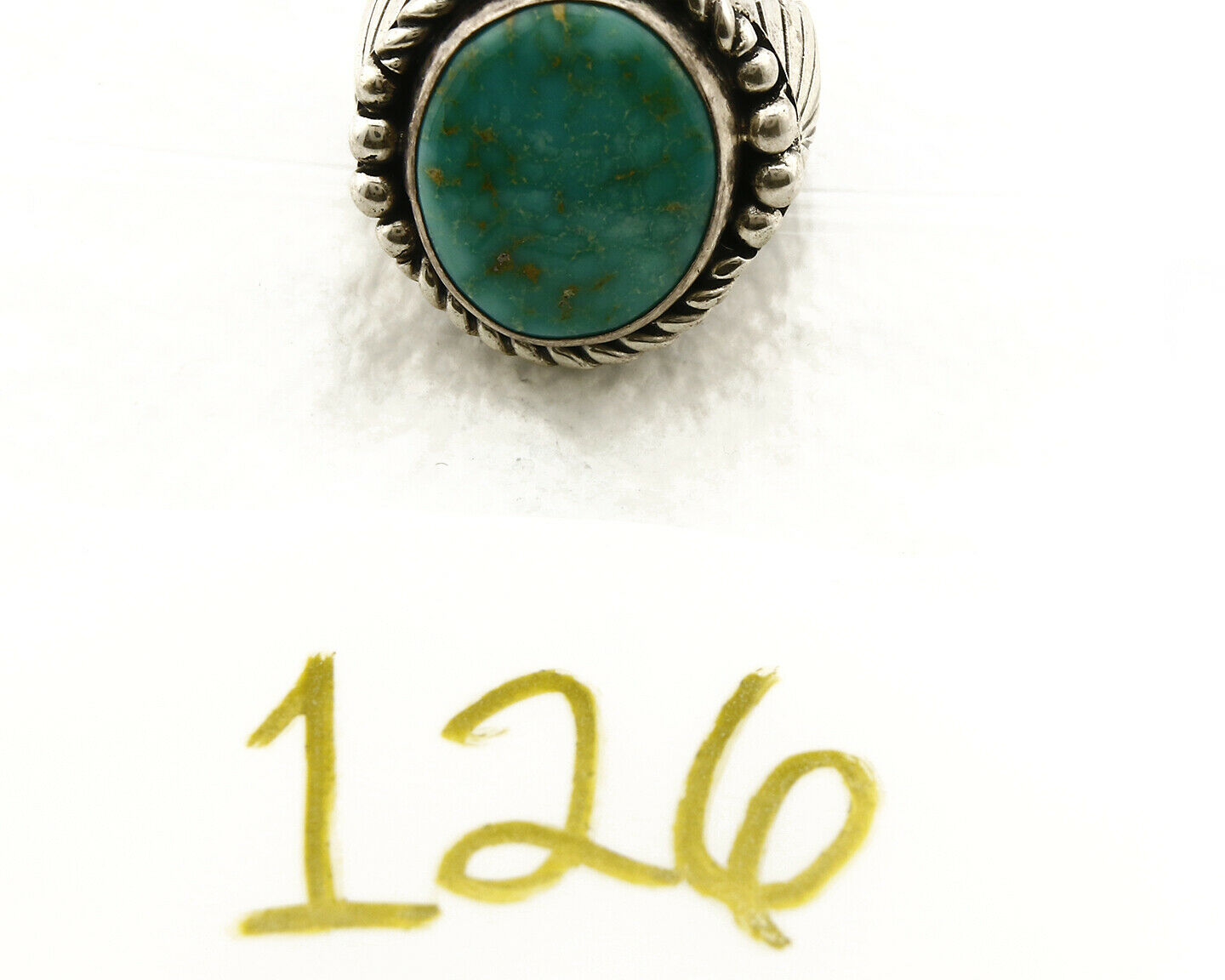 Navajo Ring 925 SOLID Silver Kingman Turquoise Signed Artist Doug Zachary C.80's