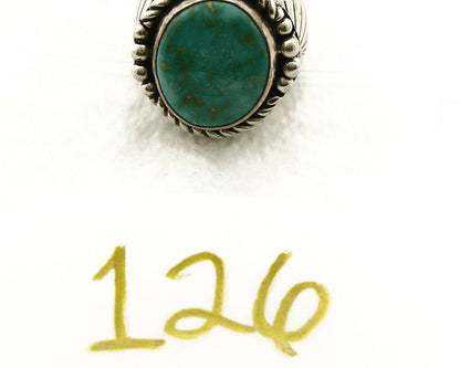 Navajo Ring 925 SOLID Silver Kingman Turquoise Signed Artist Doug Zachary C.80's
